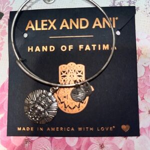 Alex and Ani Silver Hand of Fatima Bracelet
